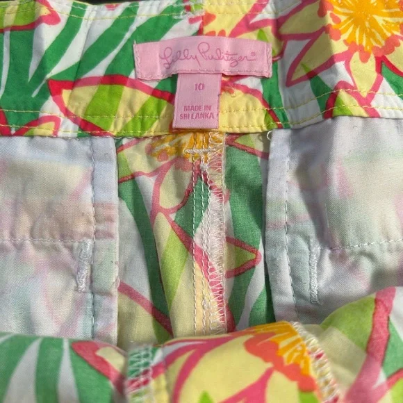 Lilly Pulitzer Callahan High Rise Shorts Womens Size 10 Preppy Daffodil Floral - Picture 6 of 6
